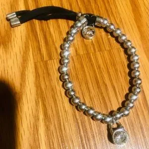 Michael Kors Jewelry M Kors Logo Bead Round Crystal Padlock